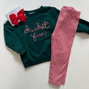 Sterling Baby 'Oh What Fun' Christmas Outfit Baby Girl 18M
